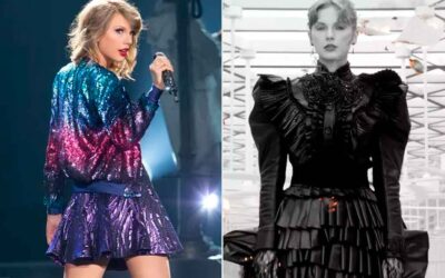 Taylor Swift protagoniza muestra en Londres con trajes de sus giras
