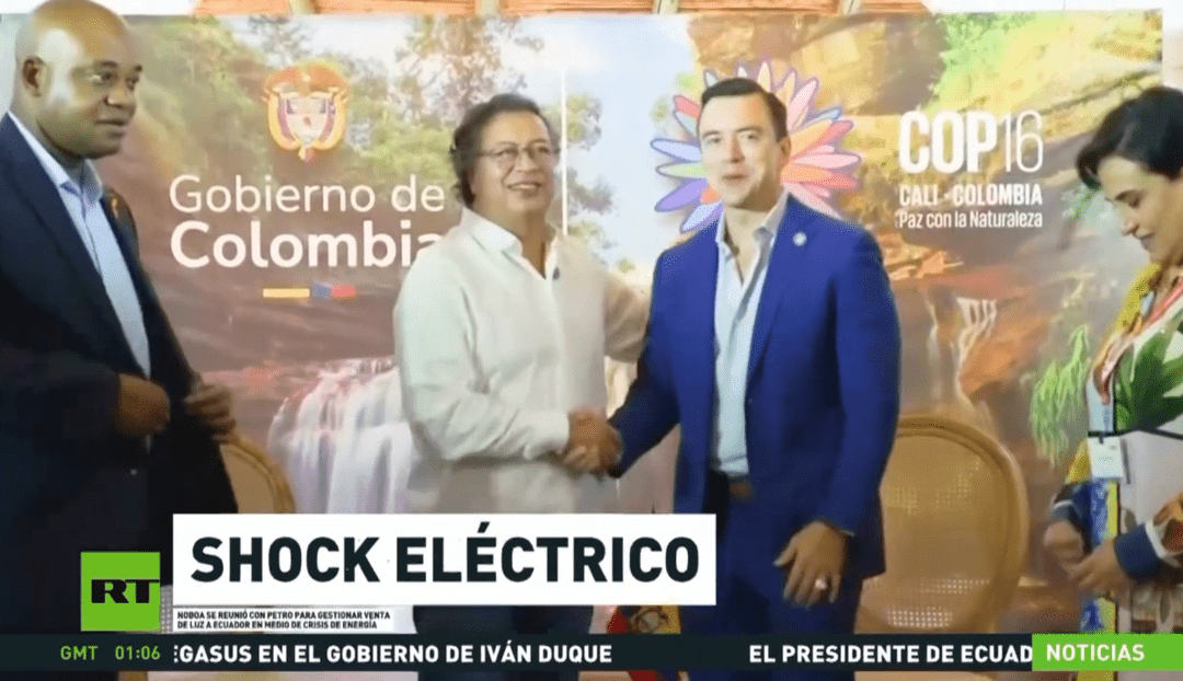 Noboa se reúne con Petro para gestionar venta de luz a Ecuador en medio de crisis de energía