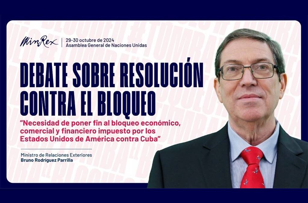 Expectación en Cuba respecto a debate en ONU sobre bloqueo de EEUU