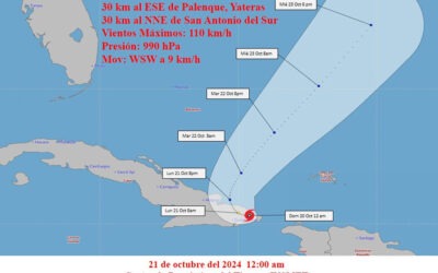 Huracán Oscar se debilita a tormenta tropical en oriente de Cuba