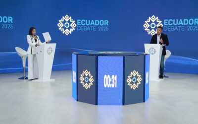 Noboa vs. González, tenso debate presidencial en Ecuador