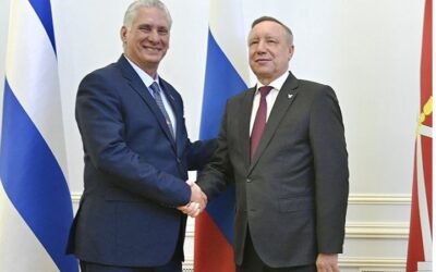 Sostiene Díaz-Canel encuentro con el Gobernador de San Petersburgo