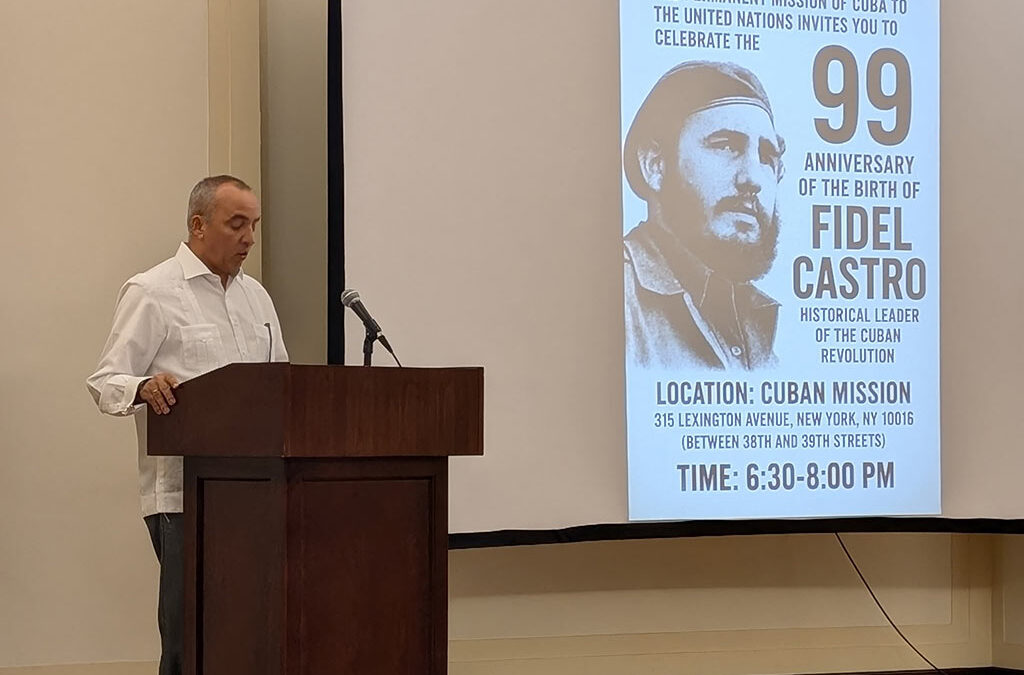 Misión de Cuba ante la ONU rinde homenaje a Fidel Castro (+Foto)