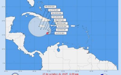 Tormenta tropical Melissa sigue con lento movimiento en mar Caribe