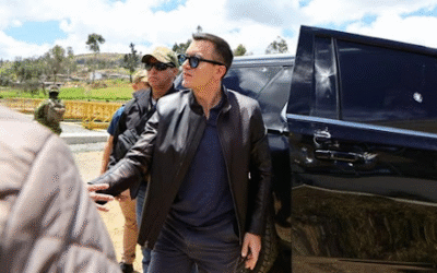 La caravana del presidente Noboa, atacada en Ecuador