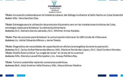 Reconocen a la innovación turística en IX FORUM de FORMATUR