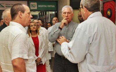 Visita Díaz-Canel instituciones de salud que marchan a la vanguardia en los procesos de transformación digital