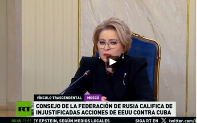 Consejo de la Federación de Rusia califica de injustificadas las acciones de EE.UU. contra Cuba