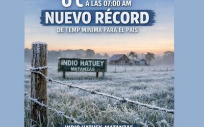 Récord de temperatura mínima en Cuba: 0 grados Celsius