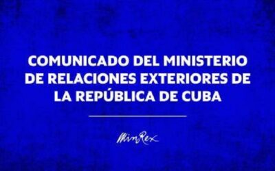 Comunicado del Ministerio de Relaciones Exteriores