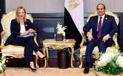 Meloni abordó con presidente de Egipto la situación en Medio Oriente