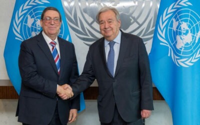 Canciller Bruno Rodríguez se reunió con secretario general de la ONU