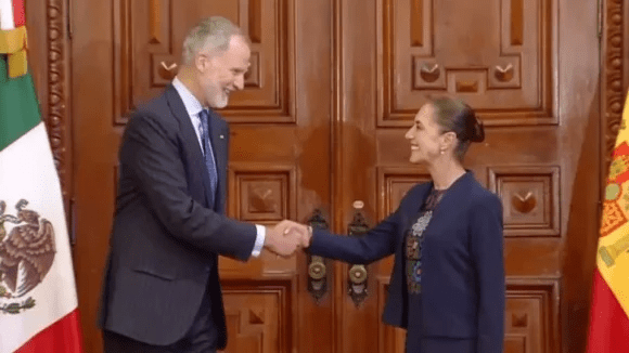 La presidenta Sheinbaum recibe al rey Felipe VI en Palacio Nacional