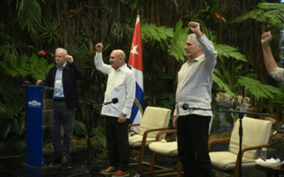 Recibe Díaz-Canel en el Palacio de la Revolución a delegados de la IV Asamblea Continental ALBA Movimientos