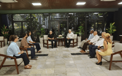 Díaz-Canel sostiene encuentros bilaterales con líderes de organizaciones obreras y comunistas