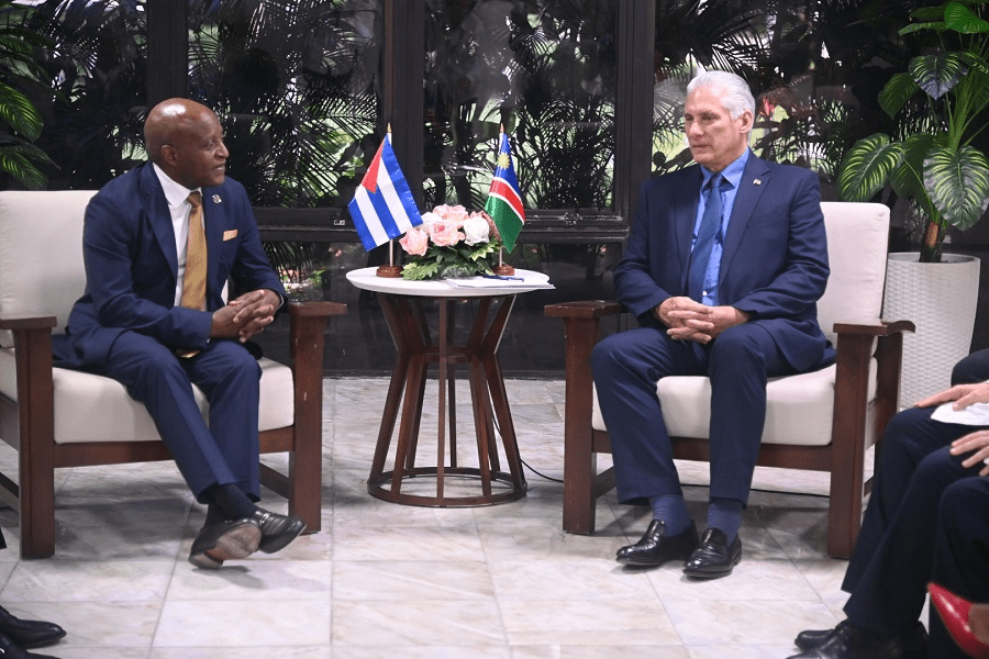 Díaz-Canel en encuentro con Primer Ministro de Namibia: «Estamos recibiendo a un hermano de Cuba»