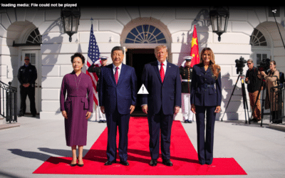 Así Trump saluda al presidente Xi y la primera dama Peng en el último día de su visita oficial (VIDEO)