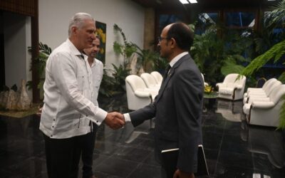 Díaz-Canel recibe a representante de ONU para la reducción de riesgos