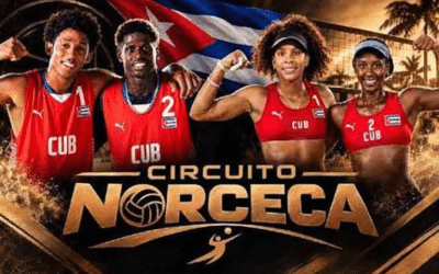 Plata y cuarto lugar para dúos playeros cubanos en parada Santo Domingo